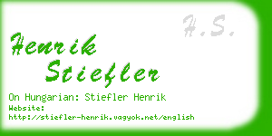 henrik stiefler business card